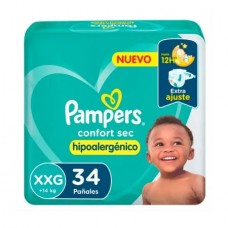 PAMPERS CONFORT SEC*MEGA HIPO x34un XXG (B