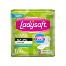 LADYSOFT*TOALLAS x8un C/ALAS C.NORMAL VERD *