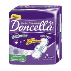 DONCELLA*TOALLAS x8un C/ALAS NOCTURNA UL ABSO
