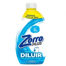 ZORRO*JAB LIQ x500ml P/DILUIR RINDE 3L BLUE *