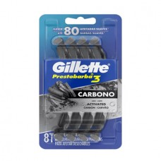 PRESTOBARBA 3*MAQ.AFEITAR x8un CARBONO