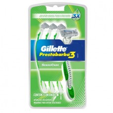 PRESTOBARBA 3*MAQ.AFEITAR x4un SENSITIVE *