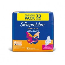 S.LIBRE*TOALLAS x32un ADAPT SUAVE C/ALAS