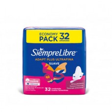 S.LIBRE*TOALLAS x32un ULTRAFINA SUAVE C/ALAS