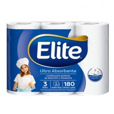 ELITE*ROLLO DE COCINA x3un 60 PAÑOS ULT ABSOR