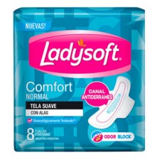 LADYSOFT*TOALLAS x8un C/ALAS C.NORMAL CELES(B