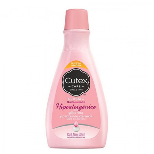 Cutex Rosa CUTEX*QUITAESMALTE x50ml HIPOAL.PIEL (ROSApc