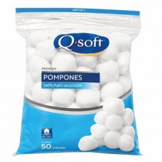 Q-SOFT*POMPONES DE ALGODON x50un PREMIUM