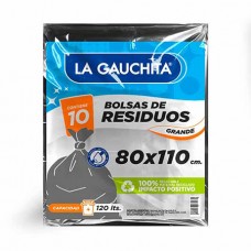 LA GAUCHITA*BOLSA RESIDUOS x10un 80x110 GRAND