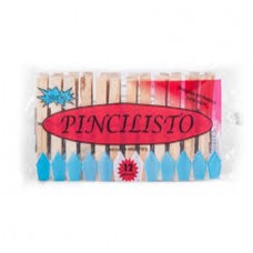 BROCHES MADERA     X 12un PINCILISTO