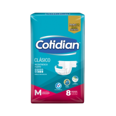 COTIDIAN*PAÑAL CLASICO MED x8un UNISEX